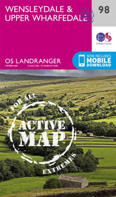 Ordnance Survey - Wensleydale & Upper Wharfedale : 98 - Sheet map