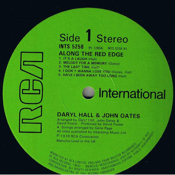 Daryl Hall & John Oa - Along The Red Ledge - Used Vinyl Record