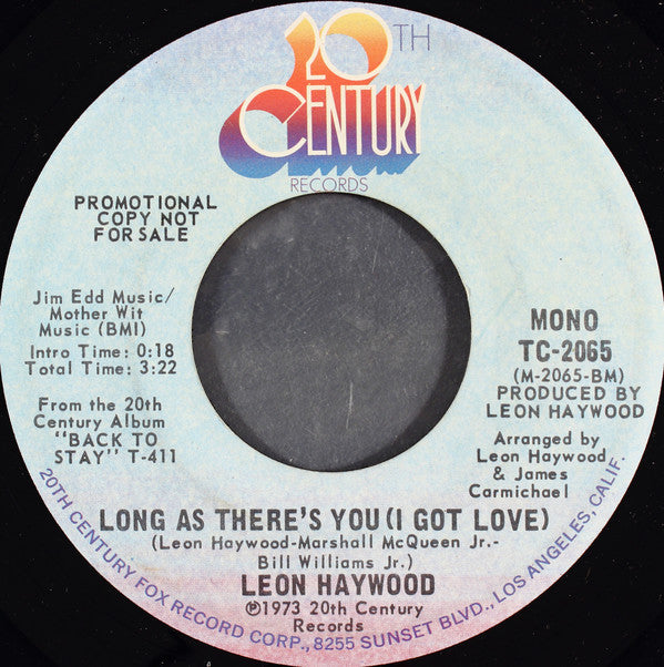 Leon Haywood - Long As There's You (I Got Love) - Used Vinyl