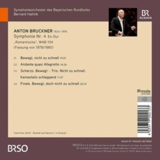 BRSO/HAITINK - BRUCKNER - SYMPHONY NO 4 - CD