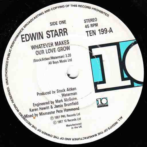 Edwin Starr - Whatever Makes Our Love Grow - Used Vinyl Record 7"