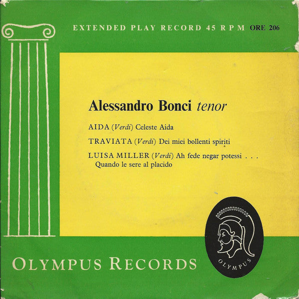 Alessandro Bonci - Tenor - Used Vinyl Record 7"