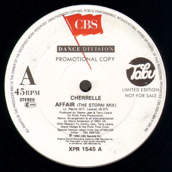 Cherrelle - Affair - Used Vinyl Record 12"