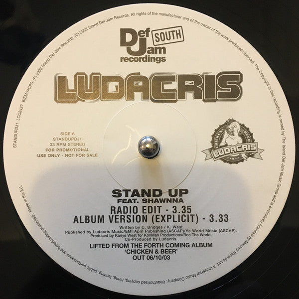 Ludacris - Stand Up - Used Vinyl Record 12"
