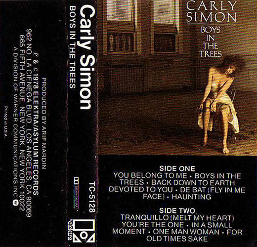 Carly Simon - Boys In The Trees - Used Cassette