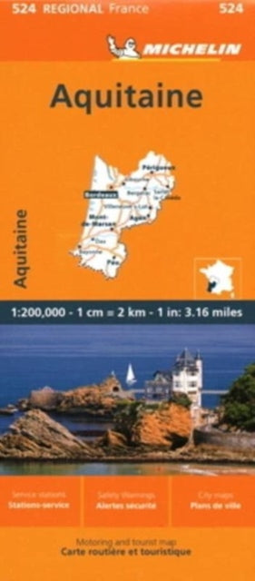 Michelin - Aquitaine -  Regional Map 524 - New Sheet map