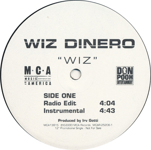 Wiz Dinero - Wiz - Used Vinyl Record 12"
