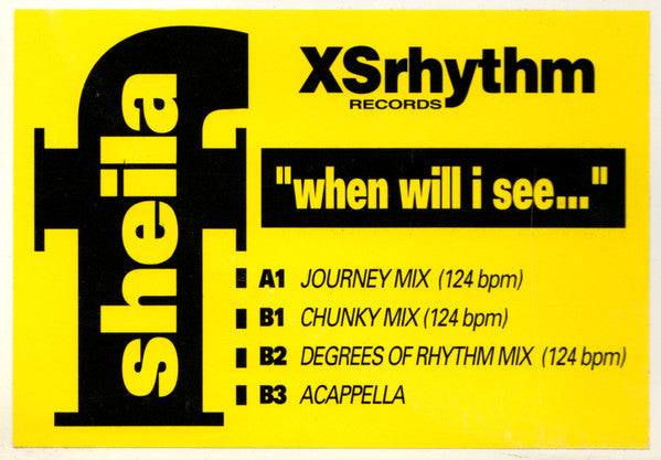 Sheila F - When Will I See..... - Used Vinyl Record 12"