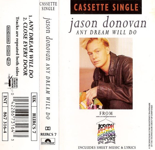 Jason Donovan - Any Dream Will Do - Used Cassette