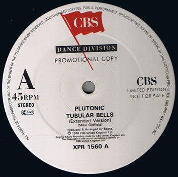 Plutonic - Tubular Bells - Used Vinyl Record 12"