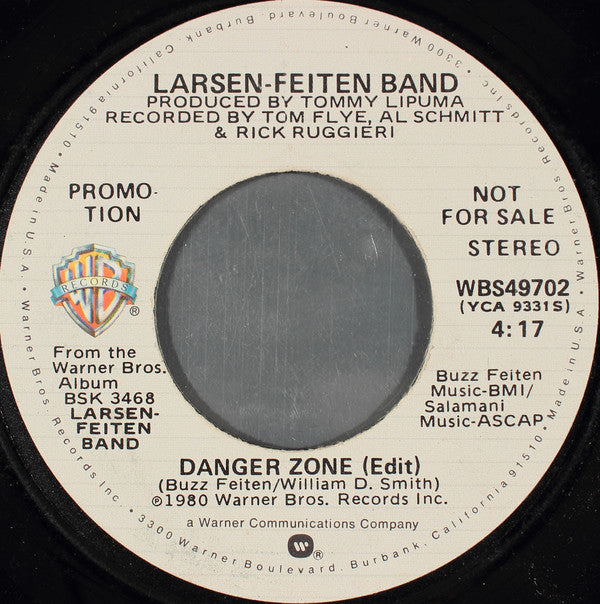 Larsen-Feiten Band - Danger Zone - Used Vinyl Record 7"