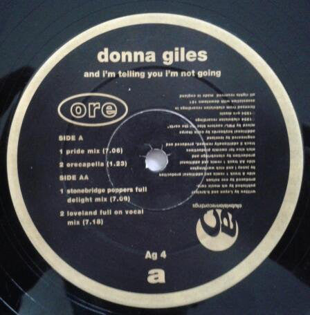 Donna Giles - And I'm Telling You I'm Not Going - Used Vinyl Record 1