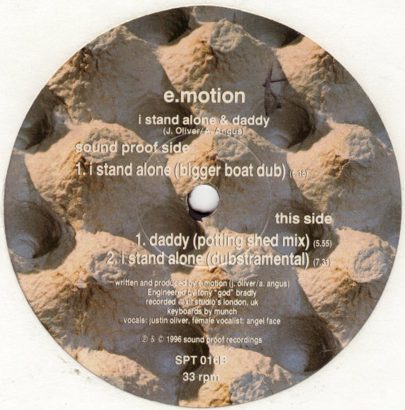 E-Motion - I Stand Alone / Daddy - Used Vinyl Record 12"