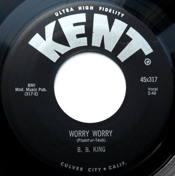 B.B. King - Worry Worry / I Am - Used Vinyl Record 7"