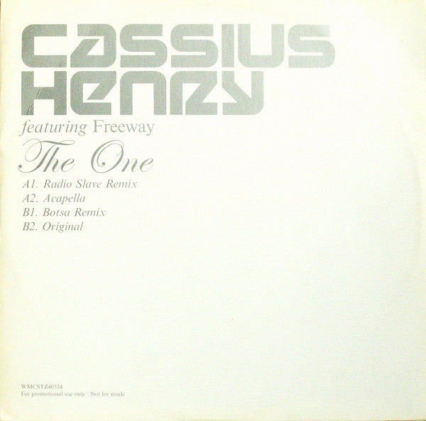 Cassius Henry - One - Used Vinyl Record 12"