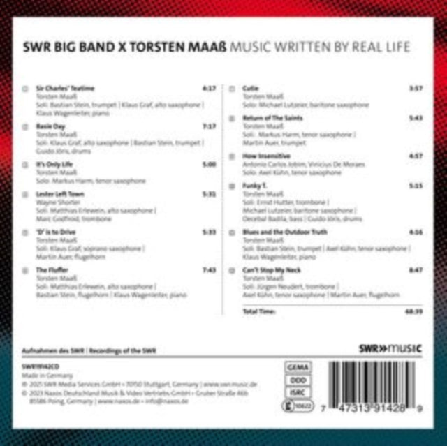 SWR BIG BAND/MAAB - MAAB - MUSIC WRITTEN BY REAL - CD