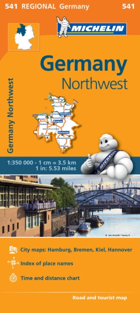 Germany Northwest - Michelin Regional Map 541 : Map - New Sheet map