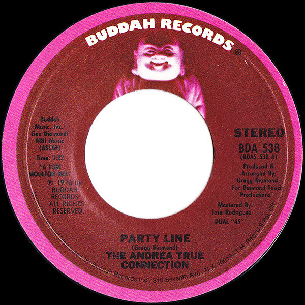 Andrea True Connecti - Party Line - Used Vinyl Record 7"