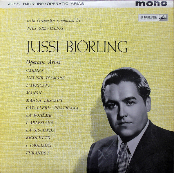 Jussi Bjorling - Operatic Arias - Used Vinyl Record