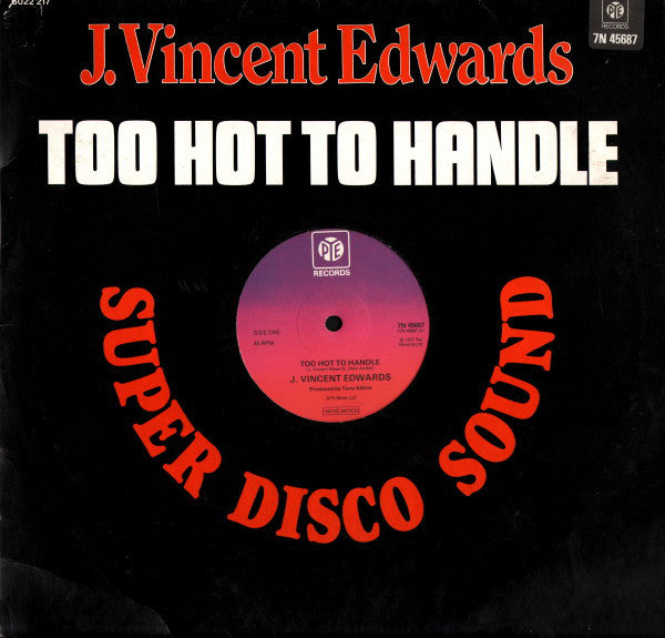 J. Vincent Edwards - Too Hot To Handle - Used Vinyl Record 12"