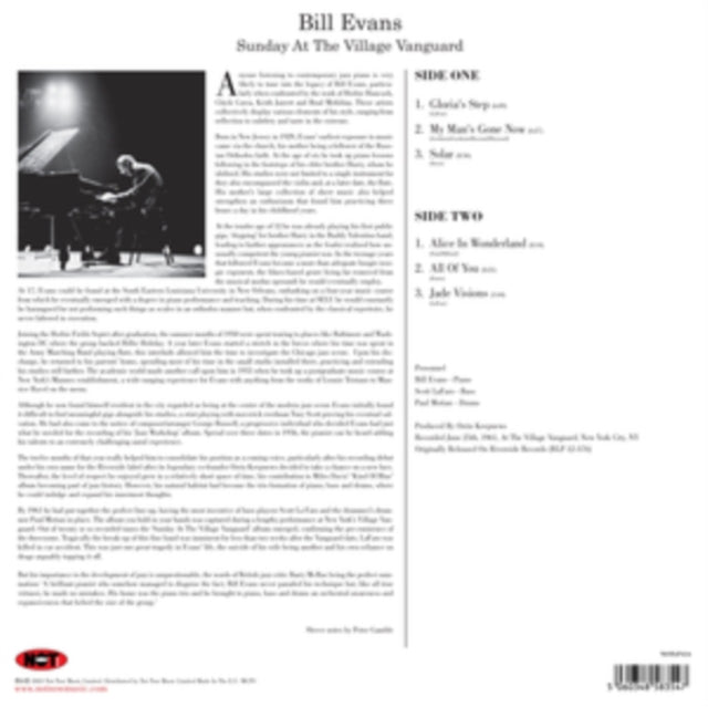 BILL EVANS - Sunday At The Village Vanguard (White Vinyl) - Vinyl Reco