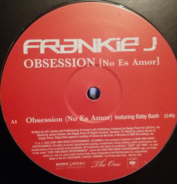 Frankie J. - Obsession (No Es Amor) - Used Vinyl Record 12"