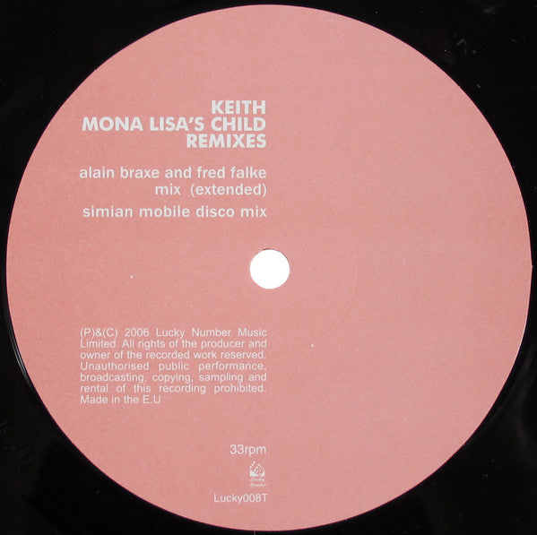 Keith - Mona Lisa's Child (Remixes) - Used Vinyl Record 12"