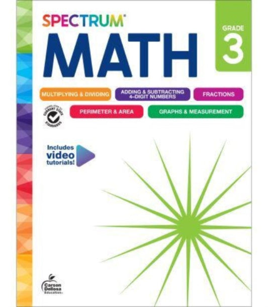Spectrum - Math Workbook Grade 3 - New Paperback