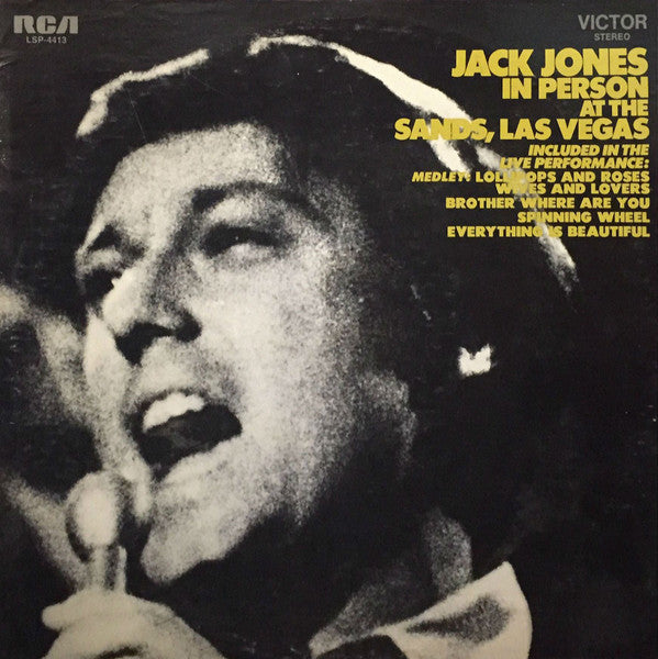 Jack Jones - In Person At The Sands, Las Vegas - Used Vinyl Record