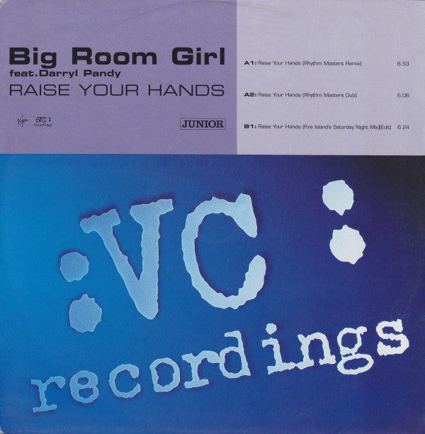 Big Room Girl - Raise Your Hands - Used Vinyl Record 12"