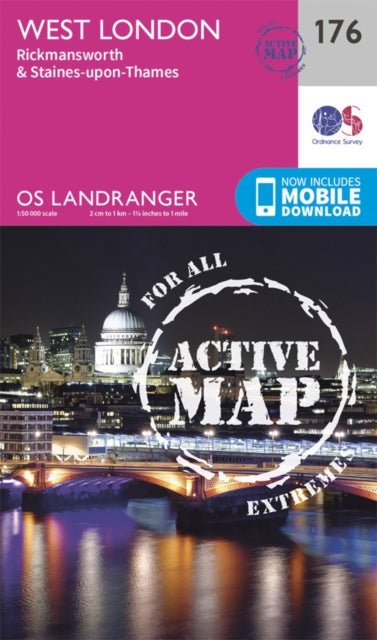 Ordnance Survey - West London, Rickmansworth & Staines : 176 - New She