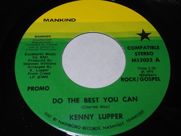 Kenneth Lupper - Do The Best You Can / He Is So Wonderful - U
