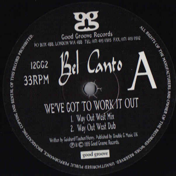 Bel Canto - We've Got To Work It Out - Used Vinyl Record 12"