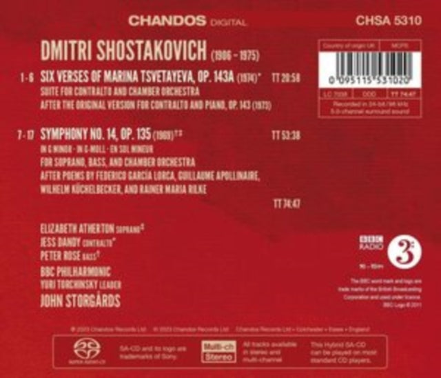 ELIZABETH ATHERTON; - DMITRI SHOSTAKOVICH SYMPHONY - CD