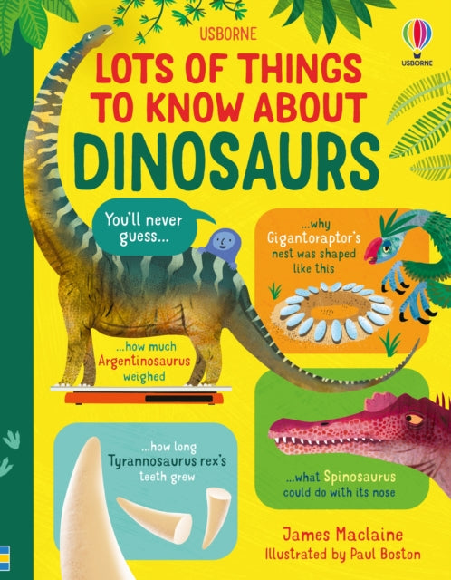 James Maclaine - Lots of Things to Know About Dinosaurs - Hardback