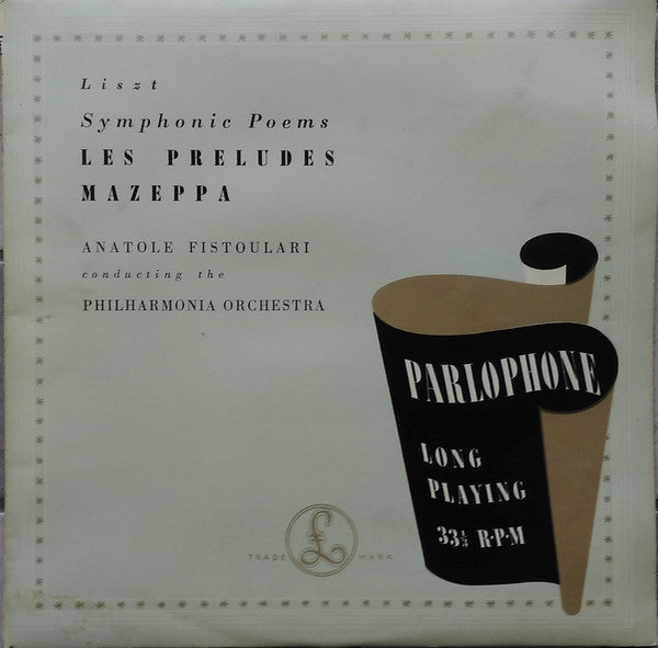 Franz Liszt - Liszt Symphonic Poems - Used Vinyl Record 10"