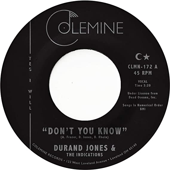 DURAND JONES & THE I - DON'T YOU KNOW - Vinyl Record VL