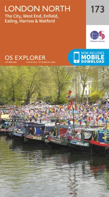 Ordnance Survey - London North, The City, West End, Enfield, Ealing, H