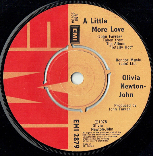 Olivia Newton-John - A Little More Love - Used Vinyl Record 7"