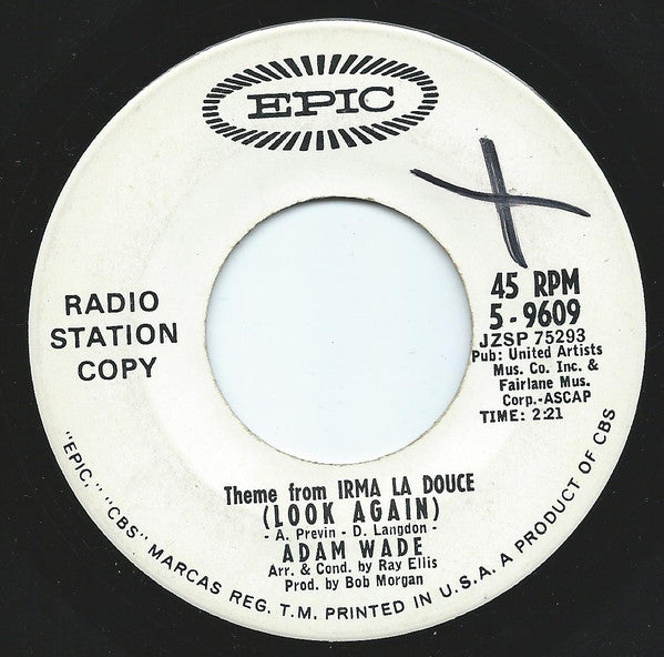 Adam Wade - me From Irma La Douce (Look Again) - Used Vinyl R