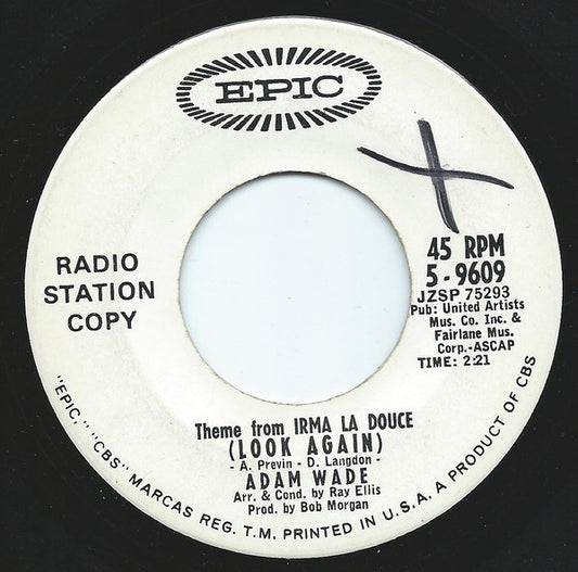 Adam Wade - me From Irma La Douce (Look Again) - Used Vinyl R