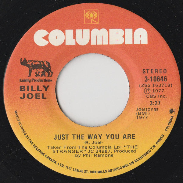 Billy Joel - Just The Way You Are - Used Vinyl Record 7"