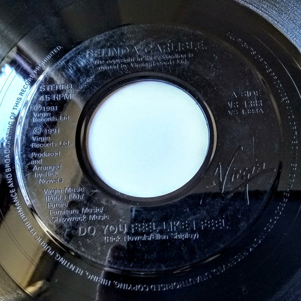 Belinda Carlisle - Do You Feel Like I Feel? - Used Vinyl Record 7"