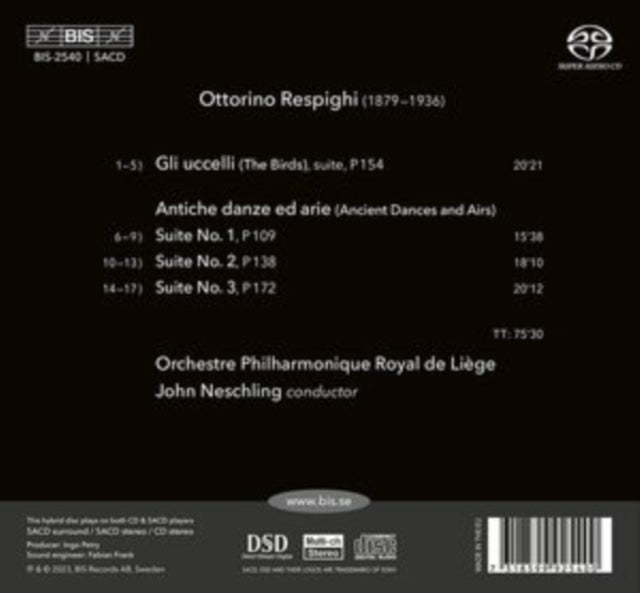 ORCHESTRE PHILHARMON - OTTORINO RESPIGHI GLI UCCELLI - CD