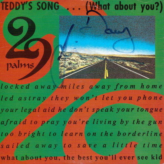 29 Palms - Teddy's Song (What About You?) - Used Vinyl Record 7"