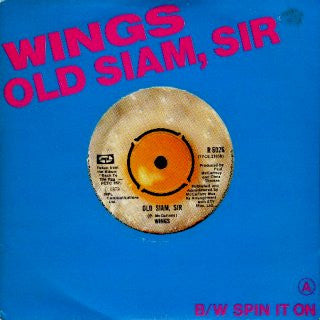 Wings - Old Siam, Sir - Used Vinyl Record 7"