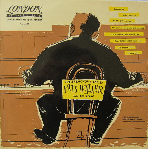 Fats Waller - Rediscovered Solos - Used Vinyl Record 10"