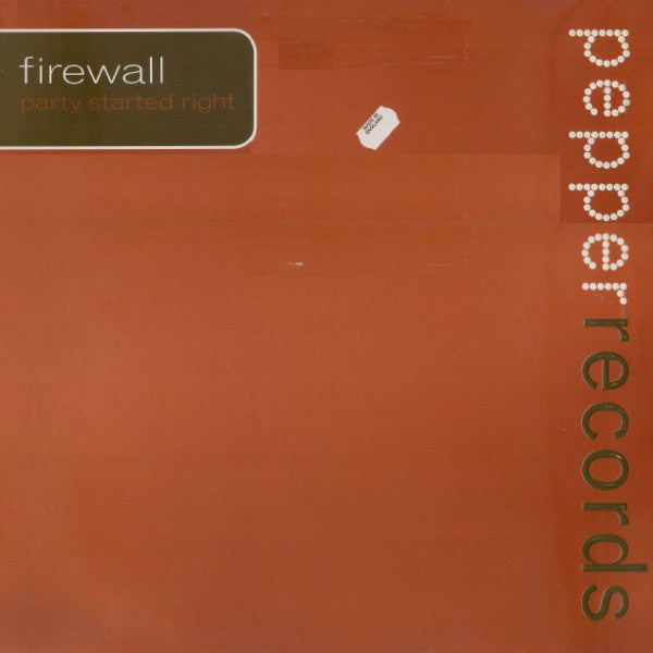 Firewall - Party Started Right - Used Vinyl Record 12"