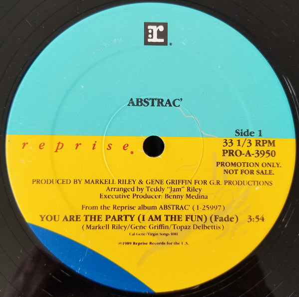 Abstrac' - You Are The Party (I Am The Fun) - Used Vinyl Rec