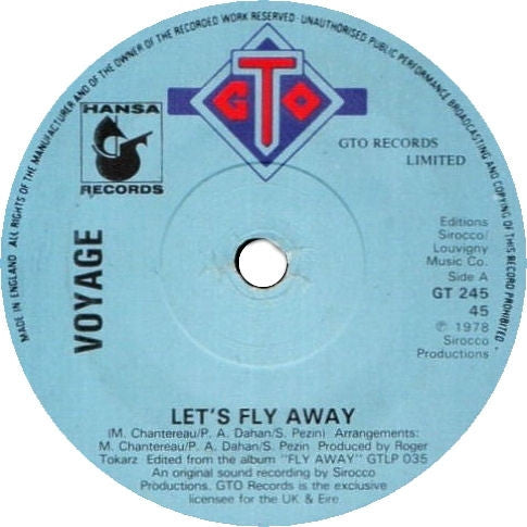 Voyage - Let's Fly Away - Used Vinyl Record 7"